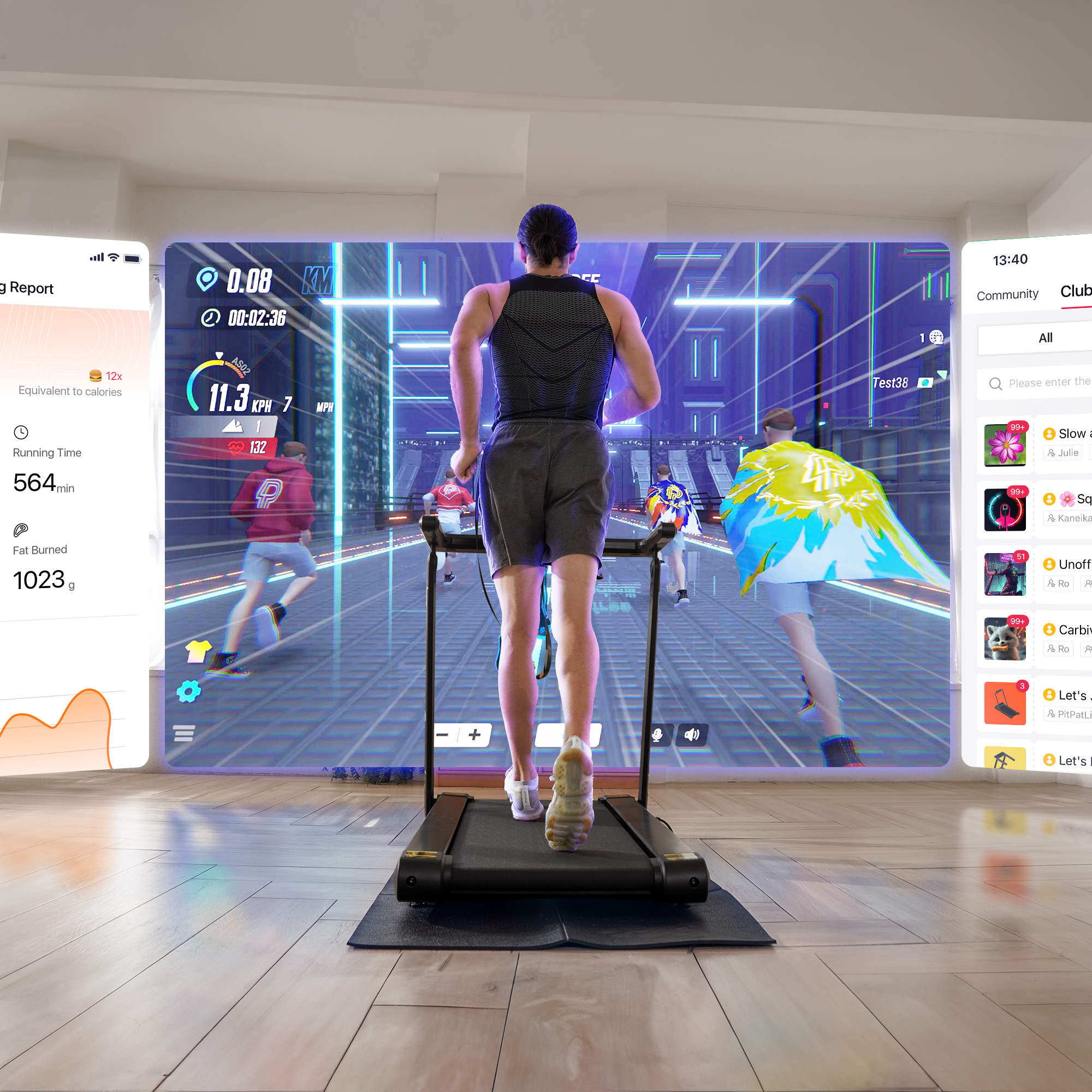 DeerRun X20 Incline Home Treadmill with 15% Auto Incline & Full Running Deck | 400 lbs, 11.3 mph DeerRun®