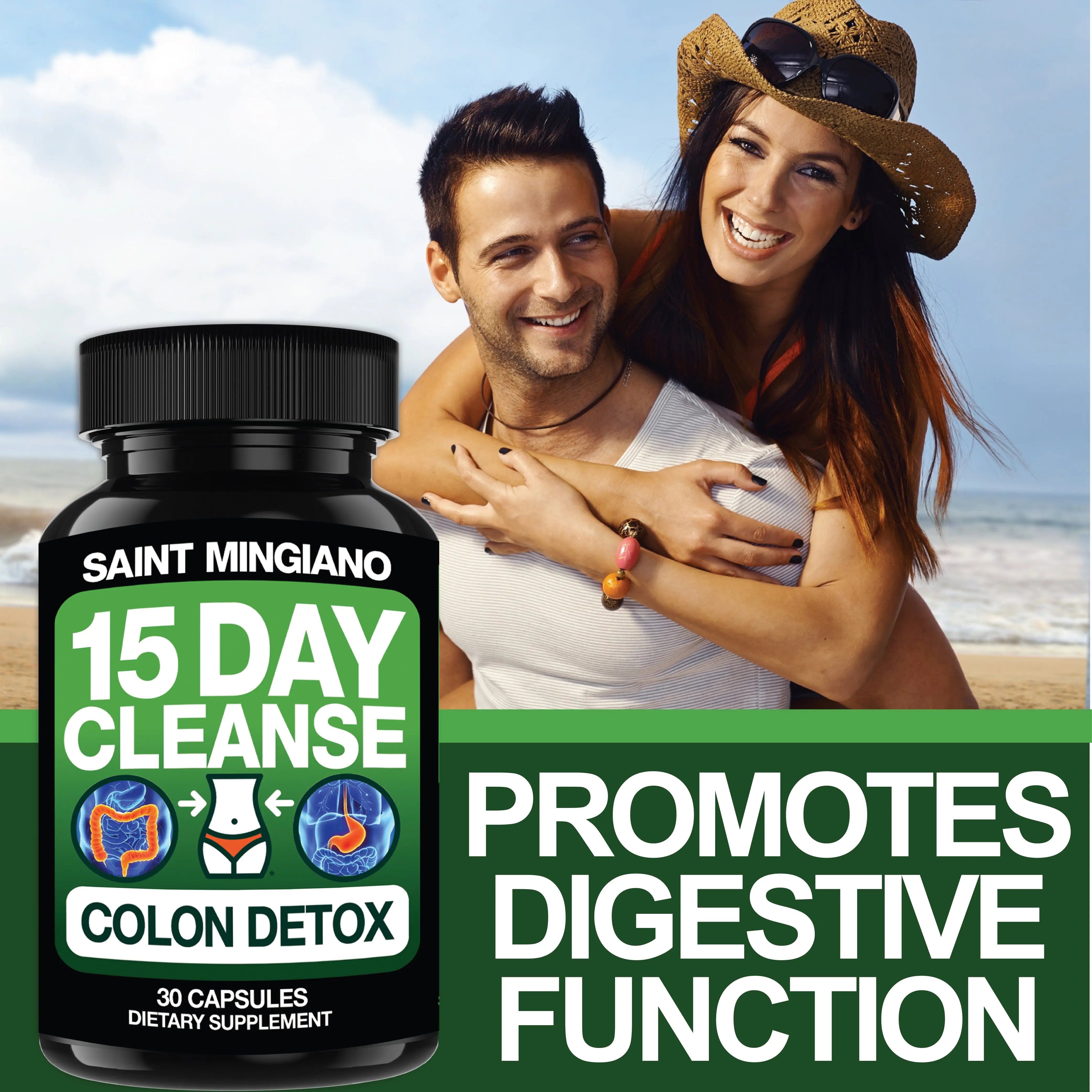 3x 15-Day Colon Cleanse Bundle Saint Mingiano - Supplements & Wellness Dedicated to Holistic Health