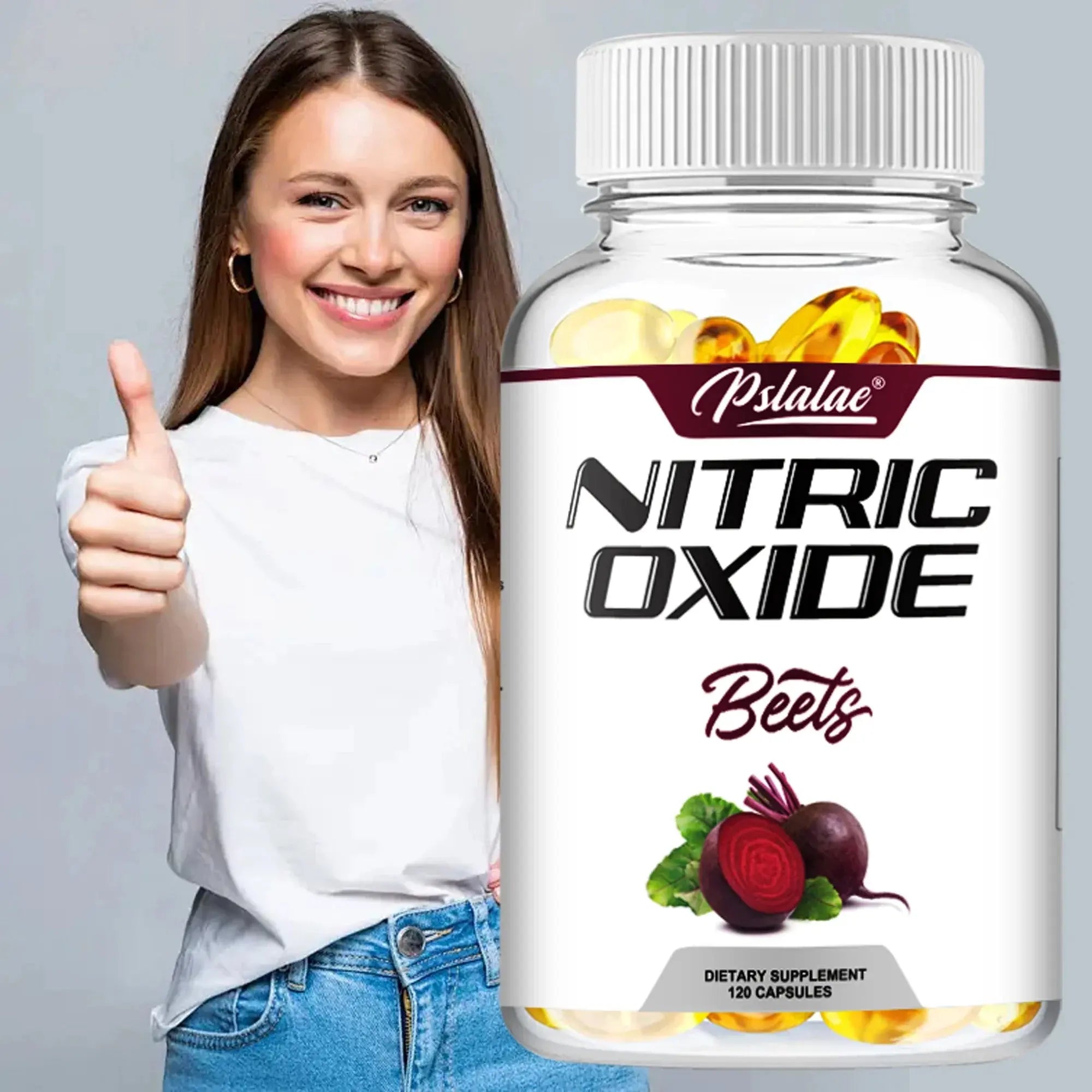Nitric Oxide Beetroot Supplement – Natural Energy – Supports Heart Health - 120 Capsules Roksy