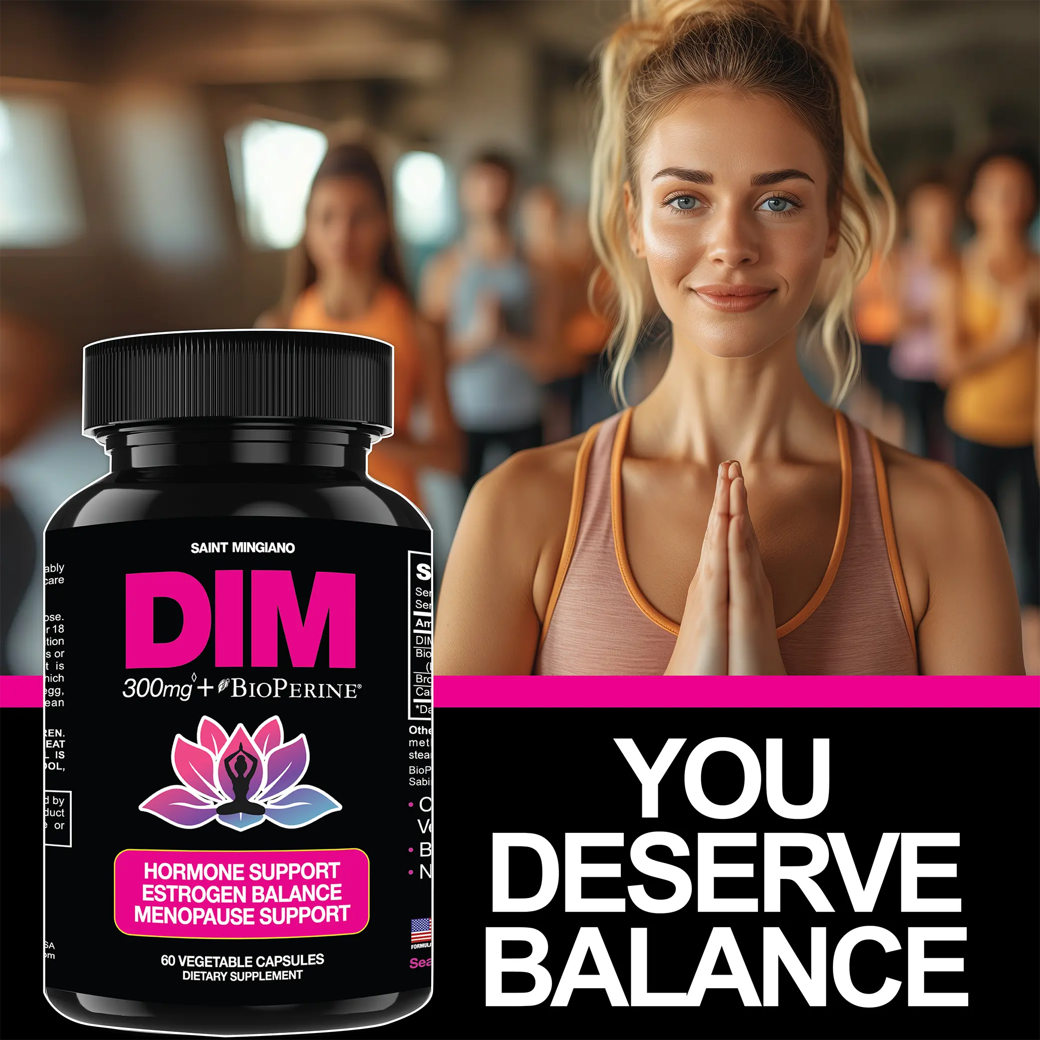DIM 300 mg Women’s Hormone & Menopause Support Saint Mingiano - Supplements & Wellness Dedicated to Holistic Health