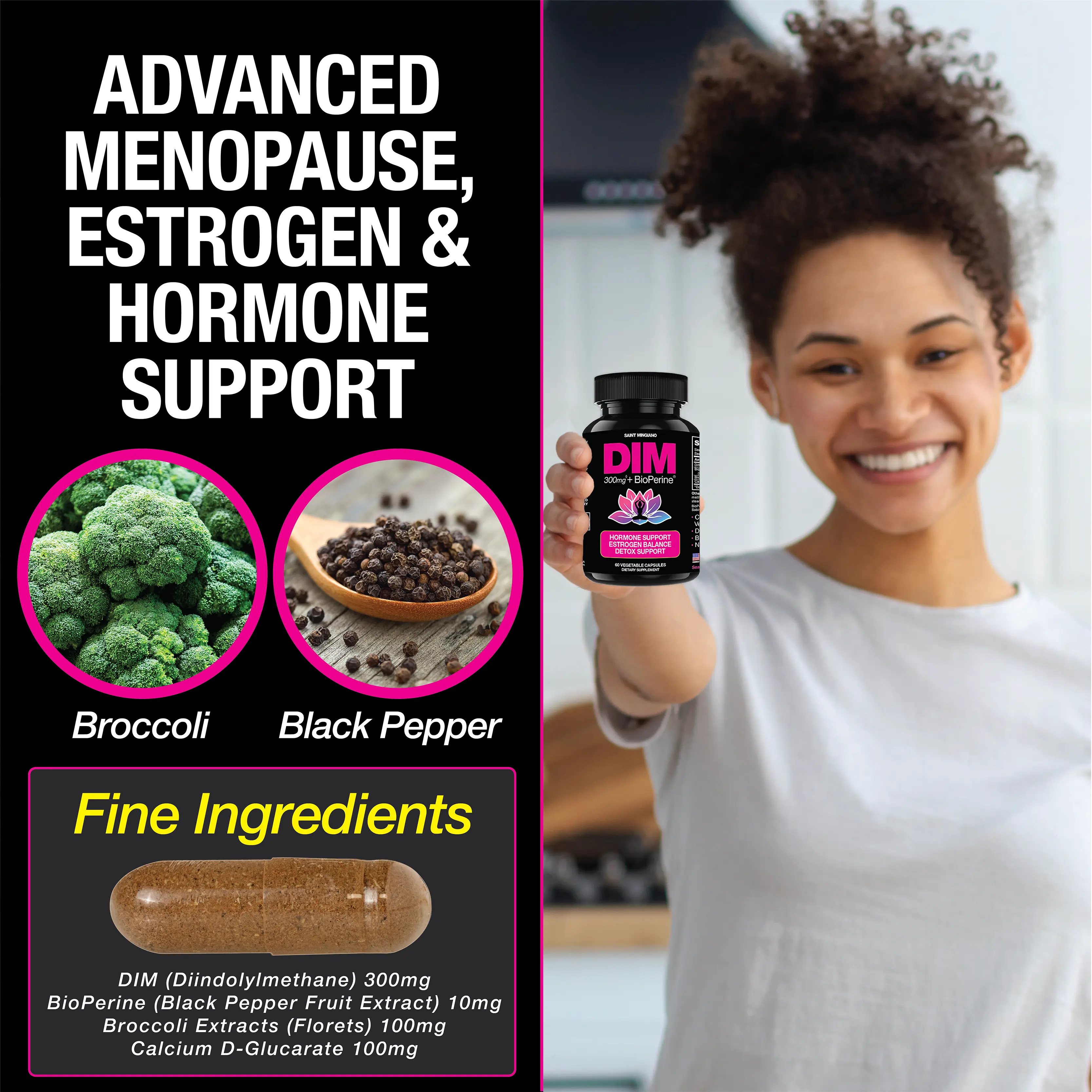 DIM 300 mg Women’s Hormone & Menopause Support Saint Mingiano - Supplements & Wellness Dedicated to Holistic Health