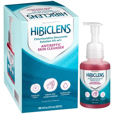 Hibiclens Antiseptic Skin Cleanser, 16 oz Bottle with Foaming Pump Pasteur Pharmacy