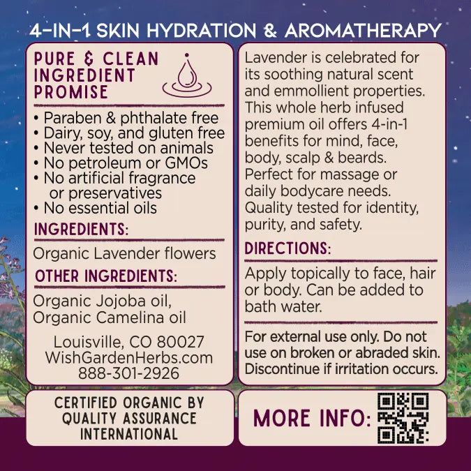 Lavender Oil Calm & Hydrate WishGarden Herbs