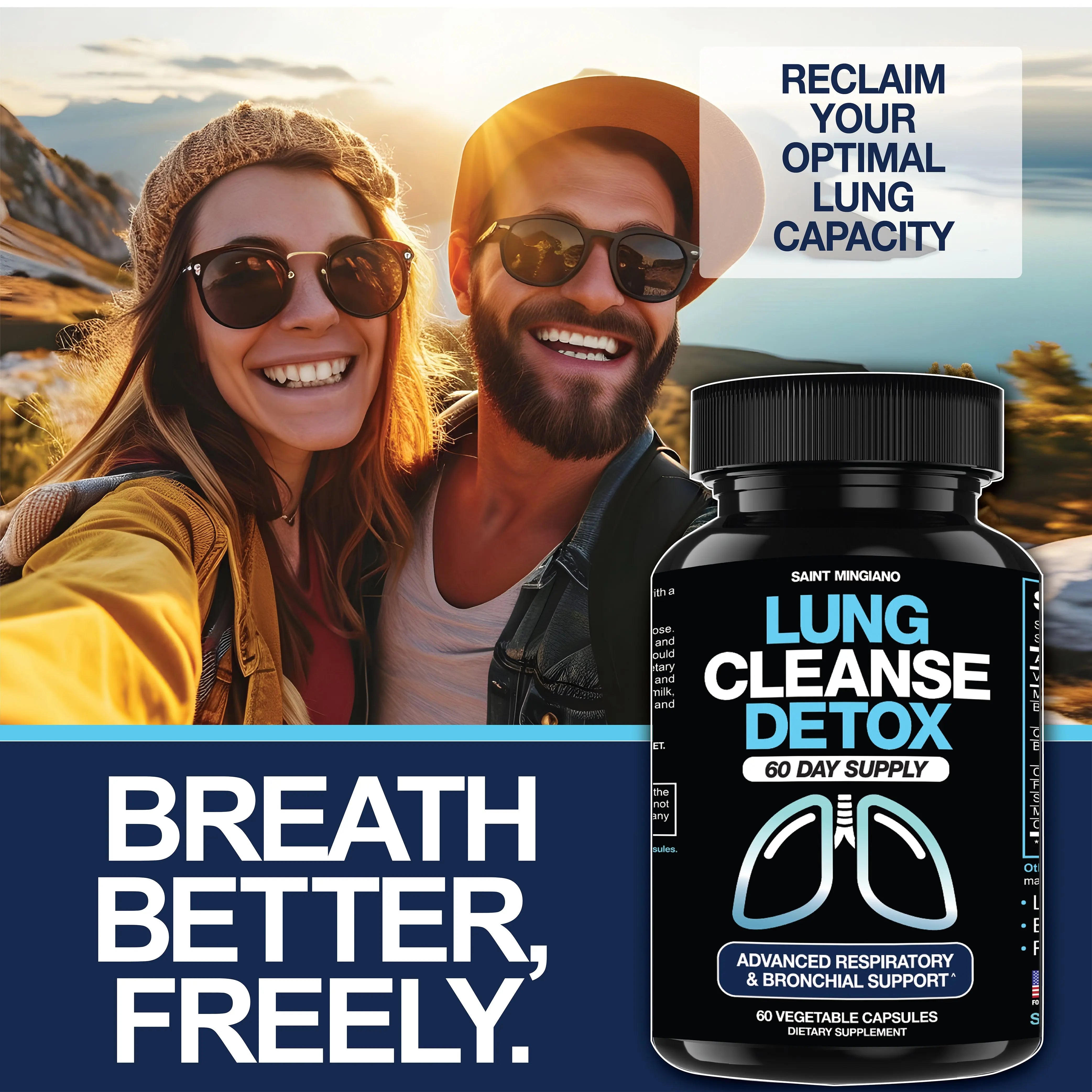 Lung Cleanse Detox – 60 Day Support Saint Mingiano - Supplements & Wellness Dedicated to Holistic Health