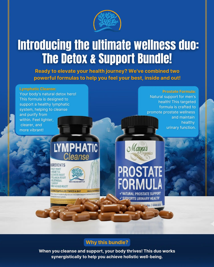 Men’s Total Flow Bundle™ - Lymphatic Cleanse + Prostate & Urinary Support Formula Seamoss depot