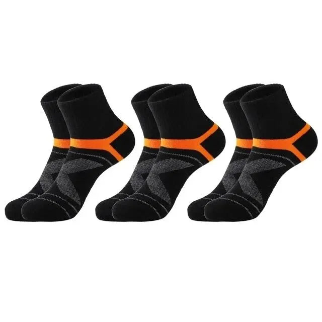 3 Pairs Men's Socks Hiking Black Sports Basketball Socks Casual Soft Running Summer Absorb Sweat Breathable Male Sokken Gifts Pi-Mart