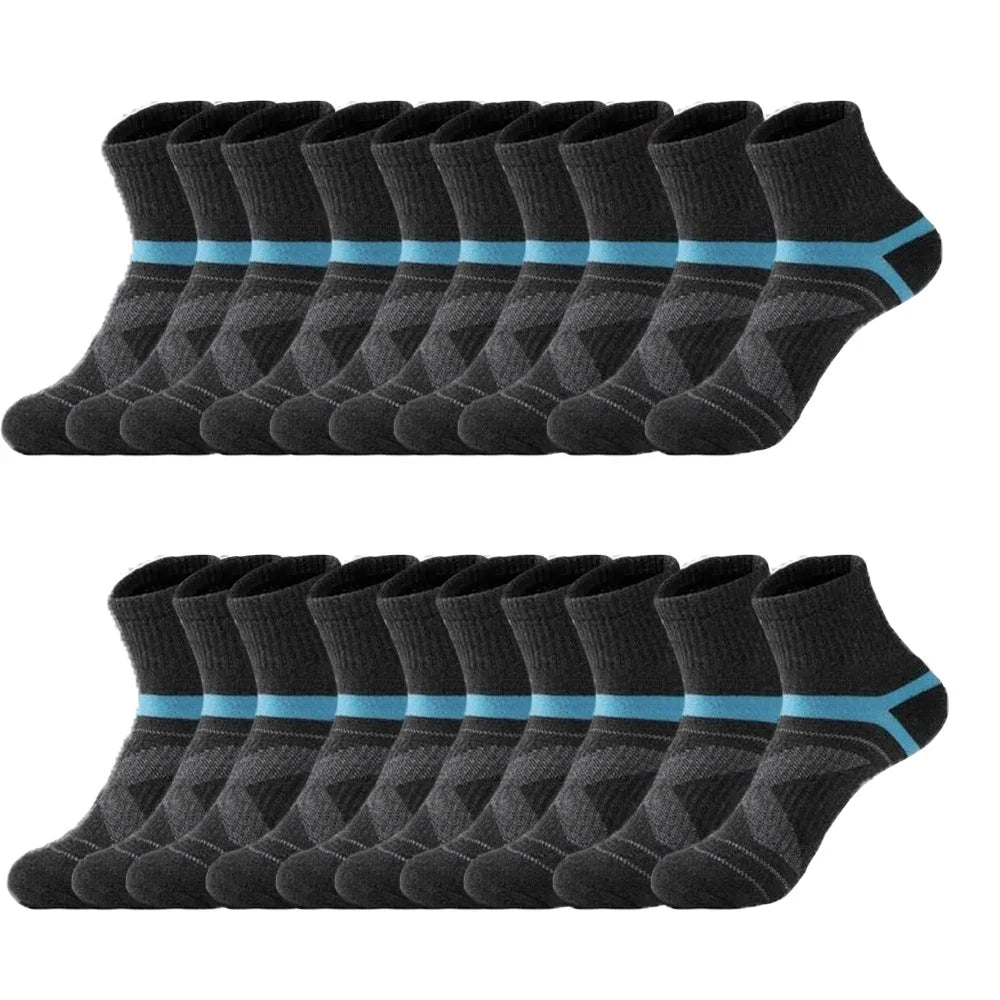 3 Pairs Men's Socks Hiking Black Sports Basketball Socks Casual Soft Running Summer Absorb Sweat Breathable Male Sokken Gifts Pi-Mart