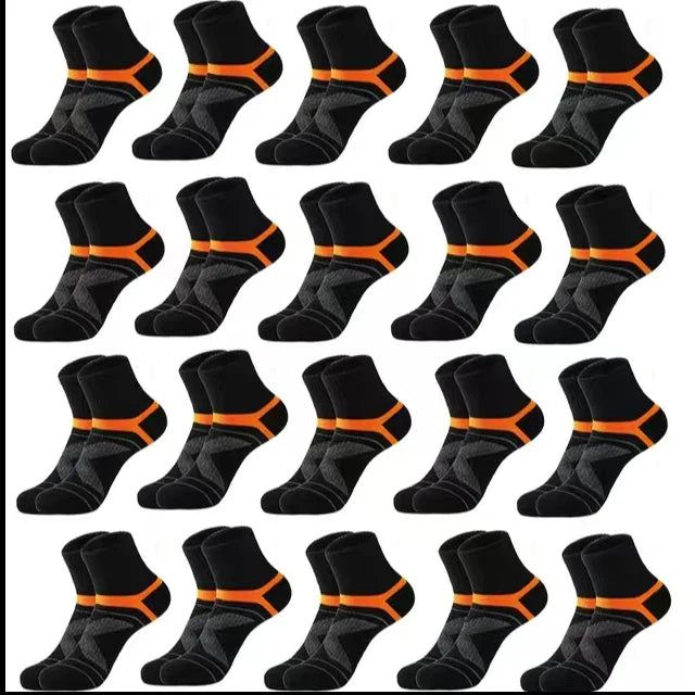 3 Pairs Men's Socks Hiking Black Sports Basketball Socks Casual Soft Running Summer Absorb Sweat Breathable Male Sokken Gifts Pi-Mart
