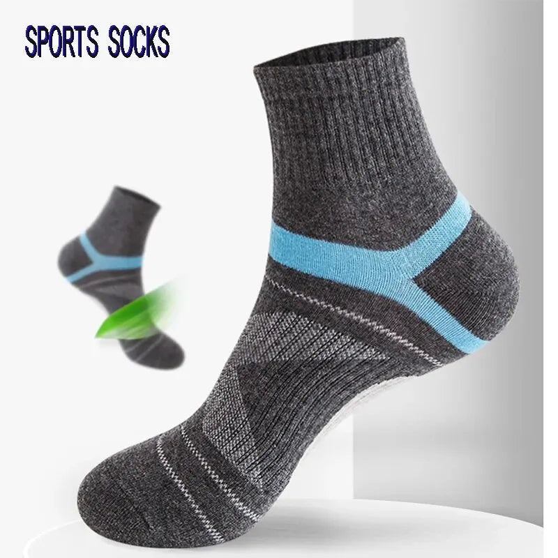 3 Pairs Men's Socks Hiking Black Sports Basketball Socks Casual Soft Running Summer Absorb Sweat Breathable Male Sokken Gifts Pi-Mart