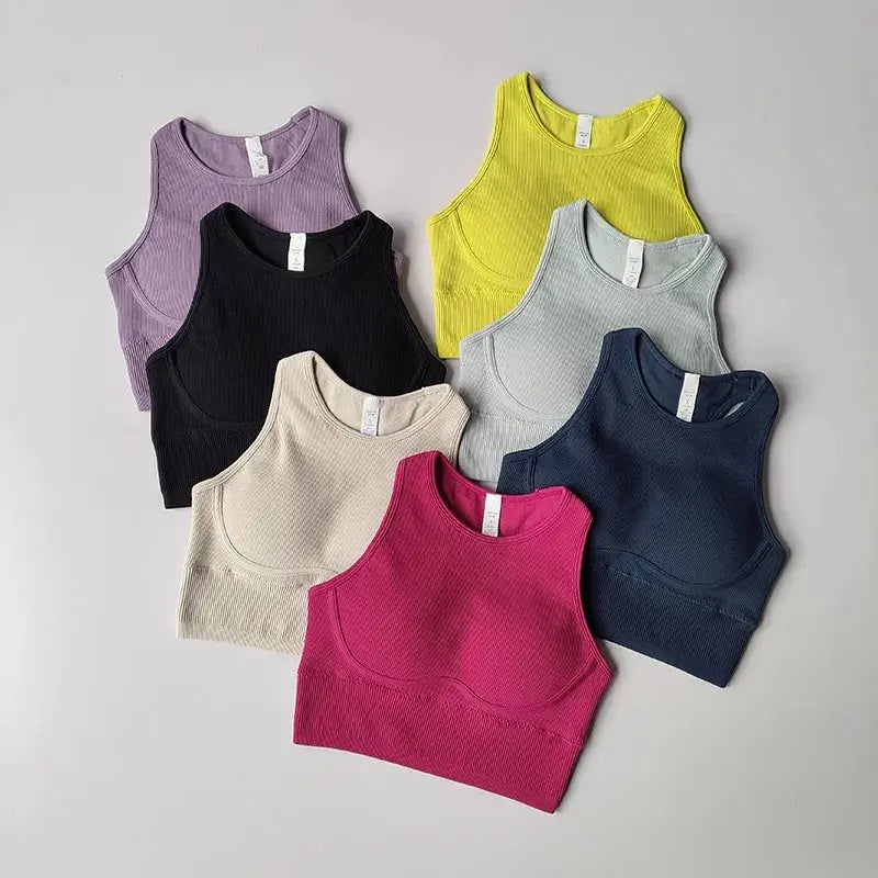 Women's Breathable Push-Up Sports Bra Crop Top THRIXINE