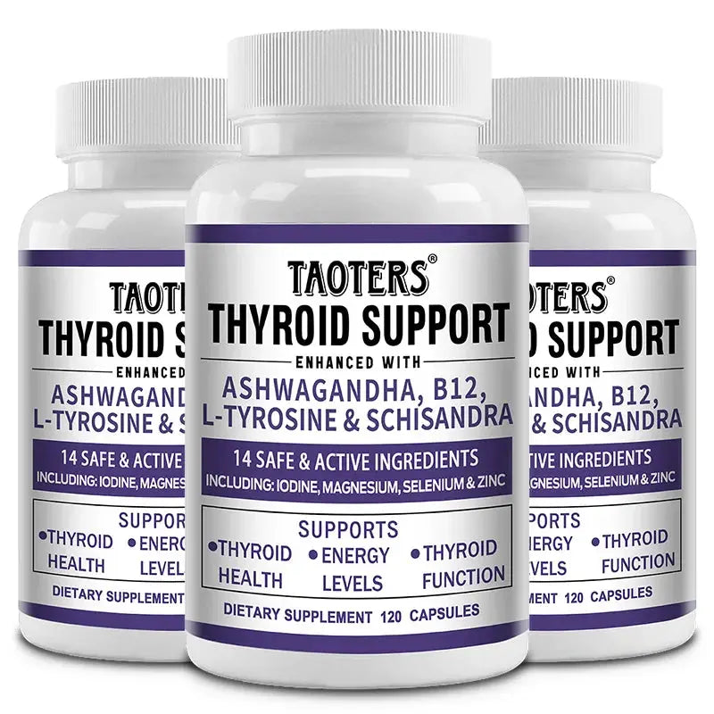 Thyroid Support Supplement - Supports Thyroid Health & Metabolism - With Iodine, Zinc & Selenium, Vitamin B12, 120 Capsules Roksy