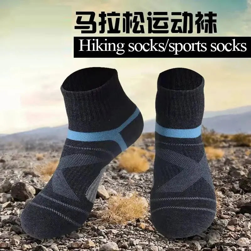 3 Pairs Men's Socks Hiking Black Sports Basketball Socks Casual Soft Running Summer Absorb Sweat Breathable Male Sokken Gifts Pi-Mart