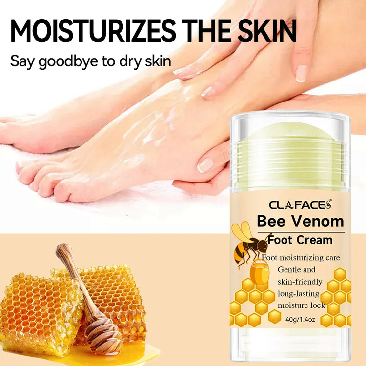 Bee Venom Fast Repair Foot Cream, Deeply Moisturizes Dry Cracked Feet, Exfoliates and Moisturizes Heel Care Stick, Quickly Sooth Pi-Mart