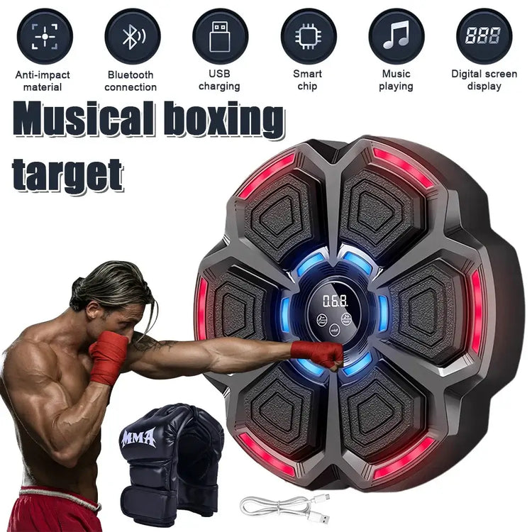 Music Boxing Machine | Wall-Mounted Workout Equipment for Adults & Kids 24 Hour Sport