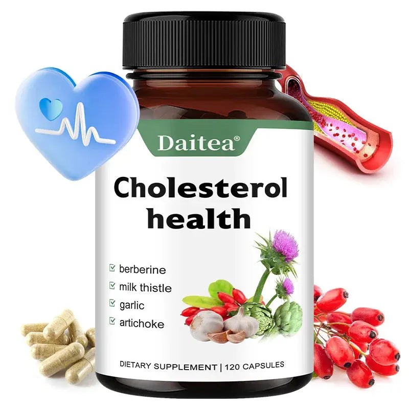 Supplements for Cholesterol Health - Natural Support for Heart, Liver, Digestive and Metabolic Health, 120 Vegetarian Capsules Roksy