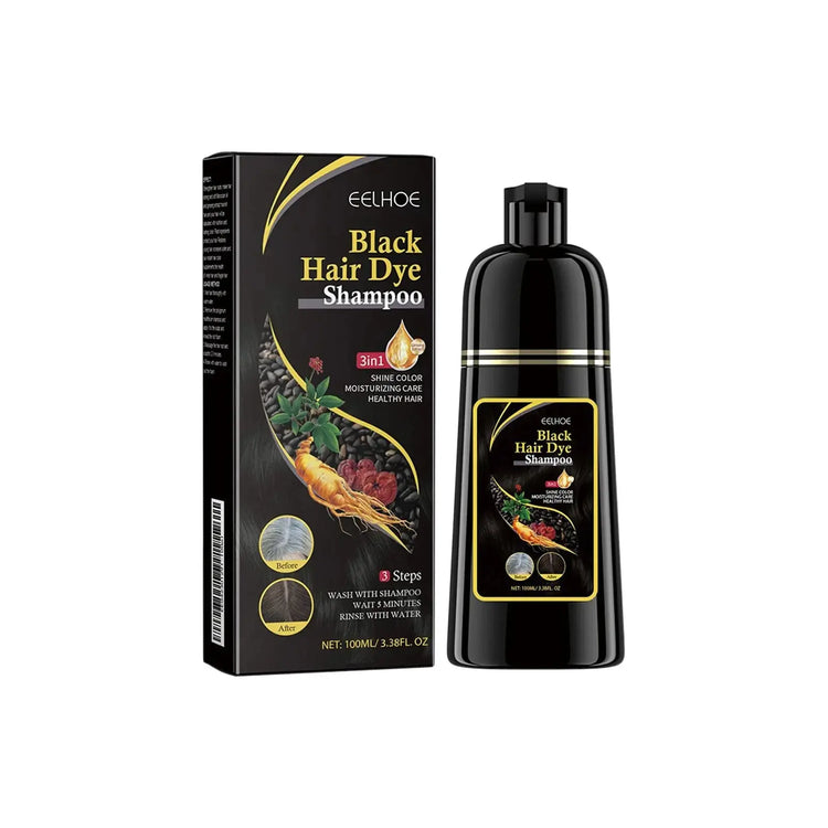 3 In 1 Hair Dye Black Shampoo Gray Hair to Dark Brown Black Repair Dry Hair Deep Nourishing Cleaning Restoration Hair Care Roksy