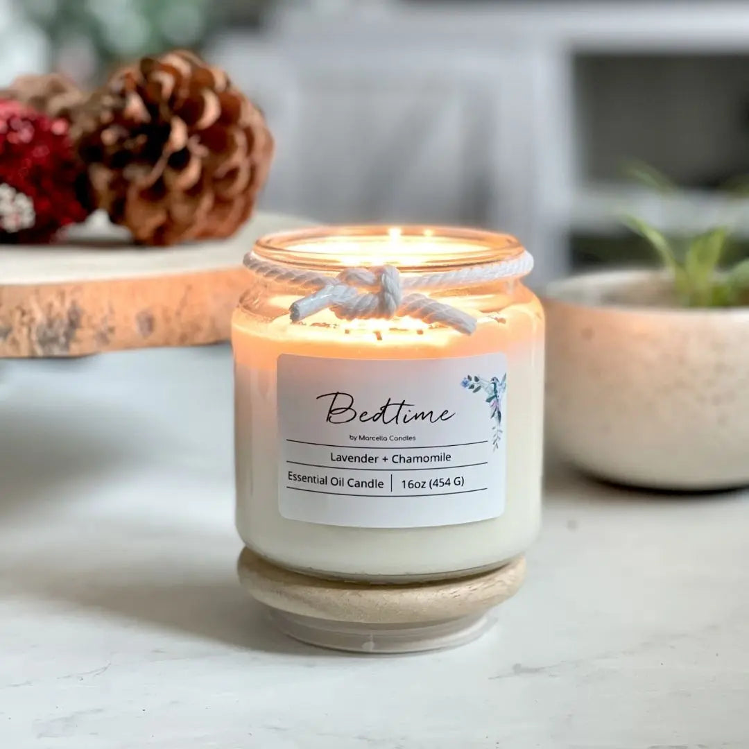 Bedtime Lavender + Chamomile Aromatherapy Candle Marcella Candles
