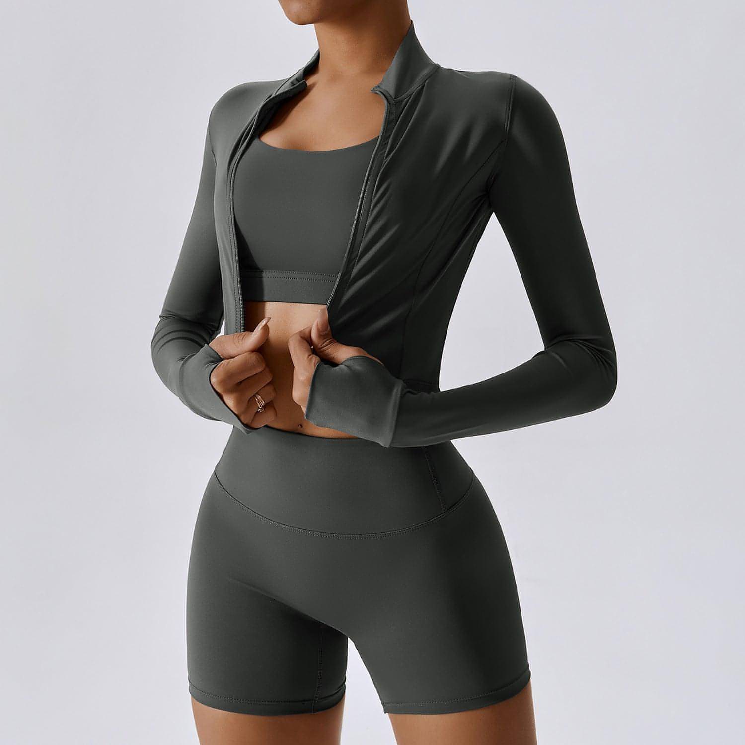 A1 Outdoor Sports Skinny Yoga Clothes Suit Nude Feel Women Leggings THRIXINE