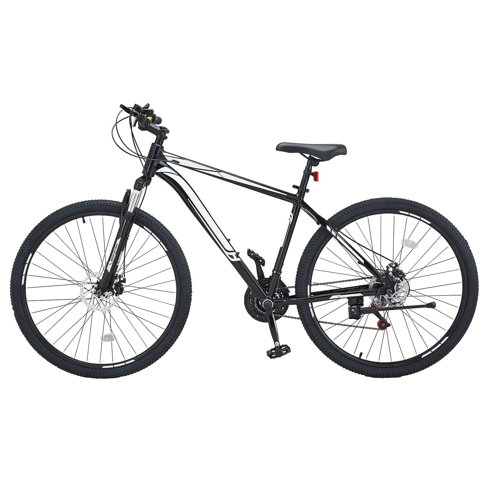 Mountain Bike, 29 inch MTB Bicycle with Front Suspension, 21 Speeds SHIMANO Twist Shifting, Comfort Saddle, Dual Disc Brakes, Aluminum Alloy Frame, Adult Sport Cycling Bicycle Trail Snow Berry Charmz