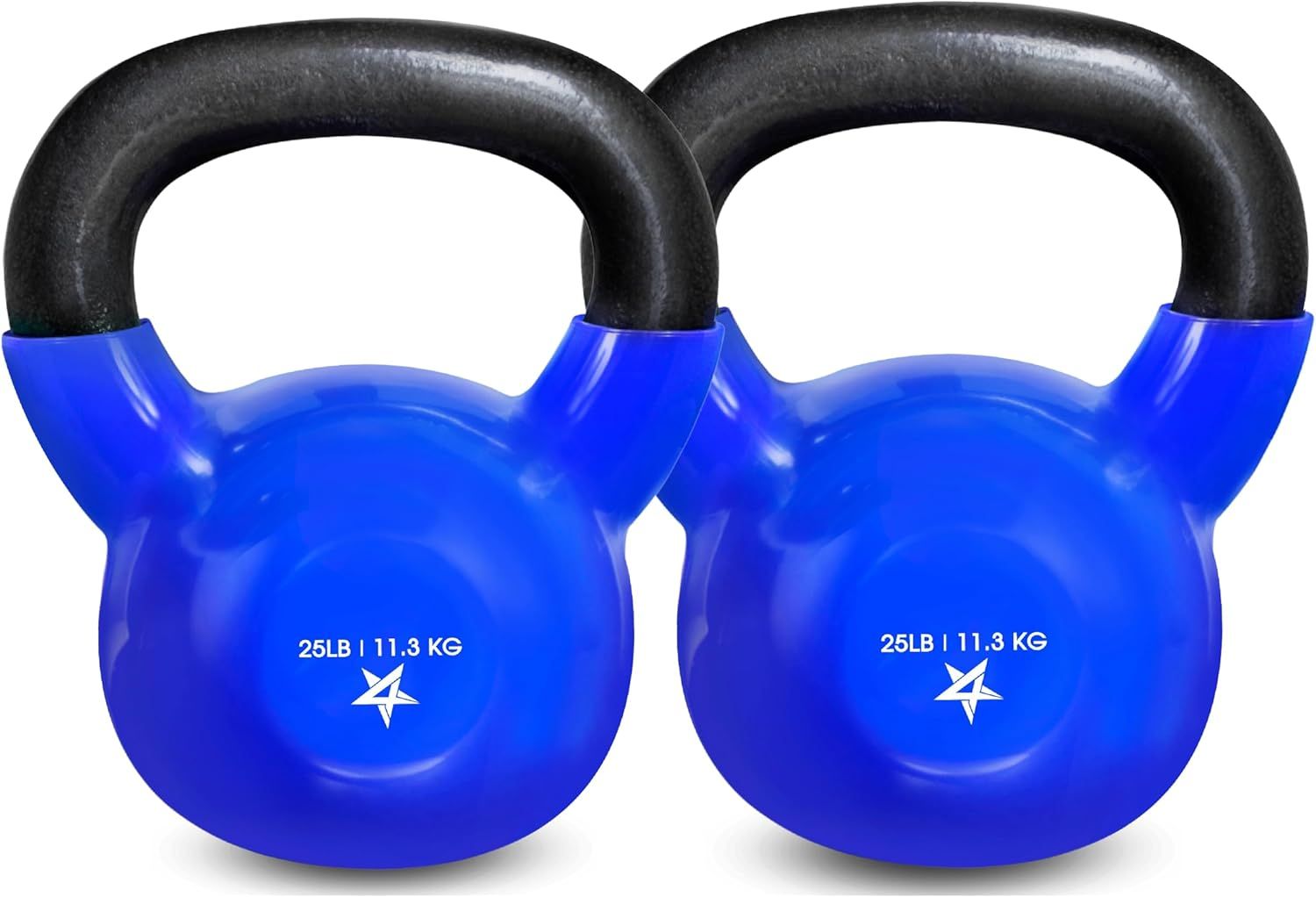 Kettlebell, 5-100 LB Vinyl Coated Cast Iron Strength Training Kettlebells for Home Gym Exercises, Fitness, Full Body Workout Equipment, Push Ups, and Grip Strength Berry Charmz