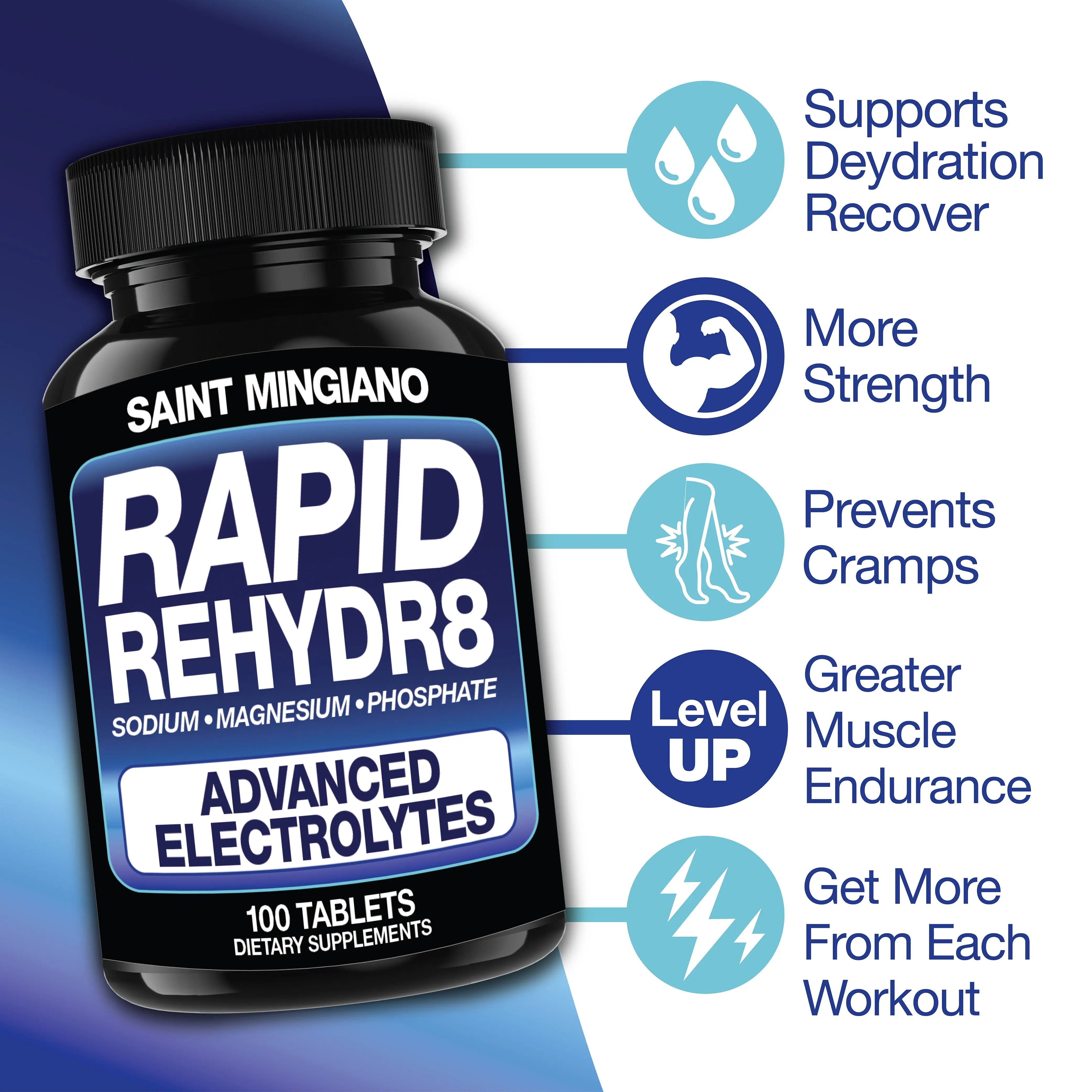 Rapid Rehydr8 Electrolyte Capsules – 100 Count Saint Mingiano - Supplements & Wellness Dedicated to Holistic Health