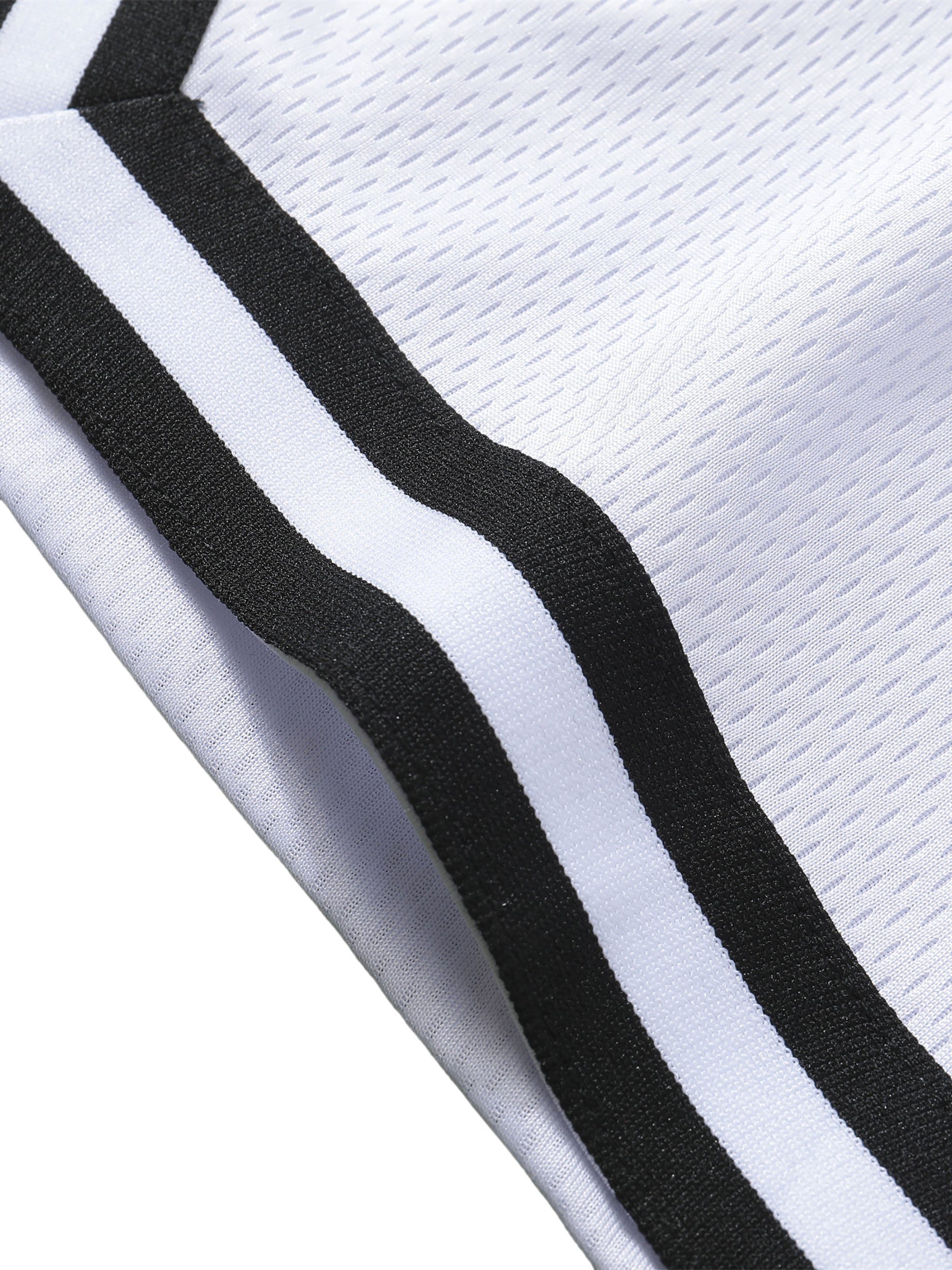 Loki & Ivy Classic Stripe Trim Basketball Shorts THRIXINE