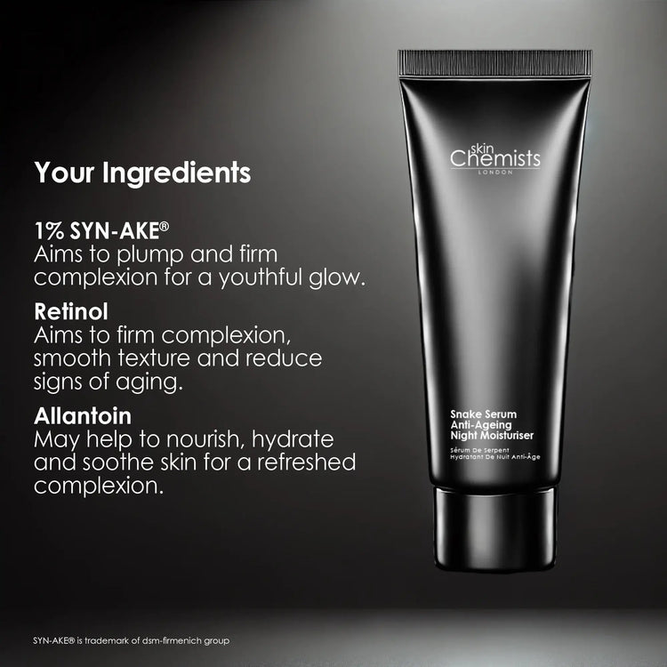 skinChemists Snake Serum Anti-Ageing Night Moisturiser 50ml skinChemists US