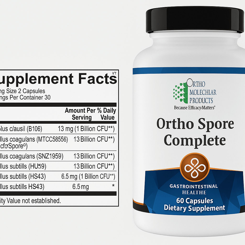 Ortho Molecular Products Ortho Spore Complete 60 count The Oasis of Health