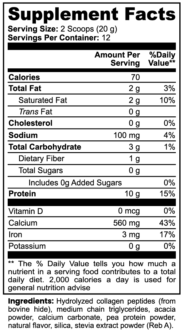 Grass Fed Collagen Peptides Creamer Vanilla Roksy
