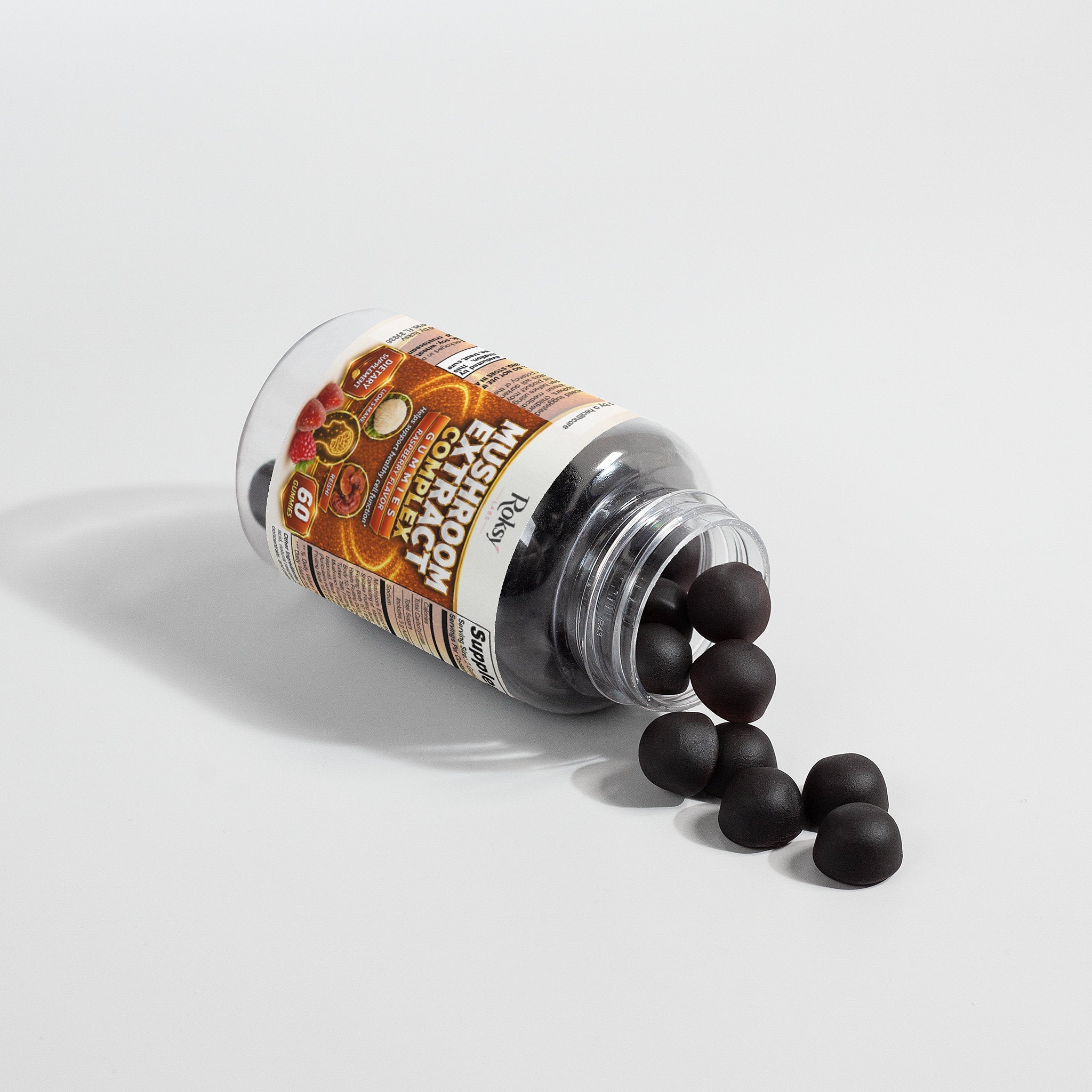 Mushroom Gummies for Enhanced Wellness Support | Mushroom Extract Complex 60ct Roksy