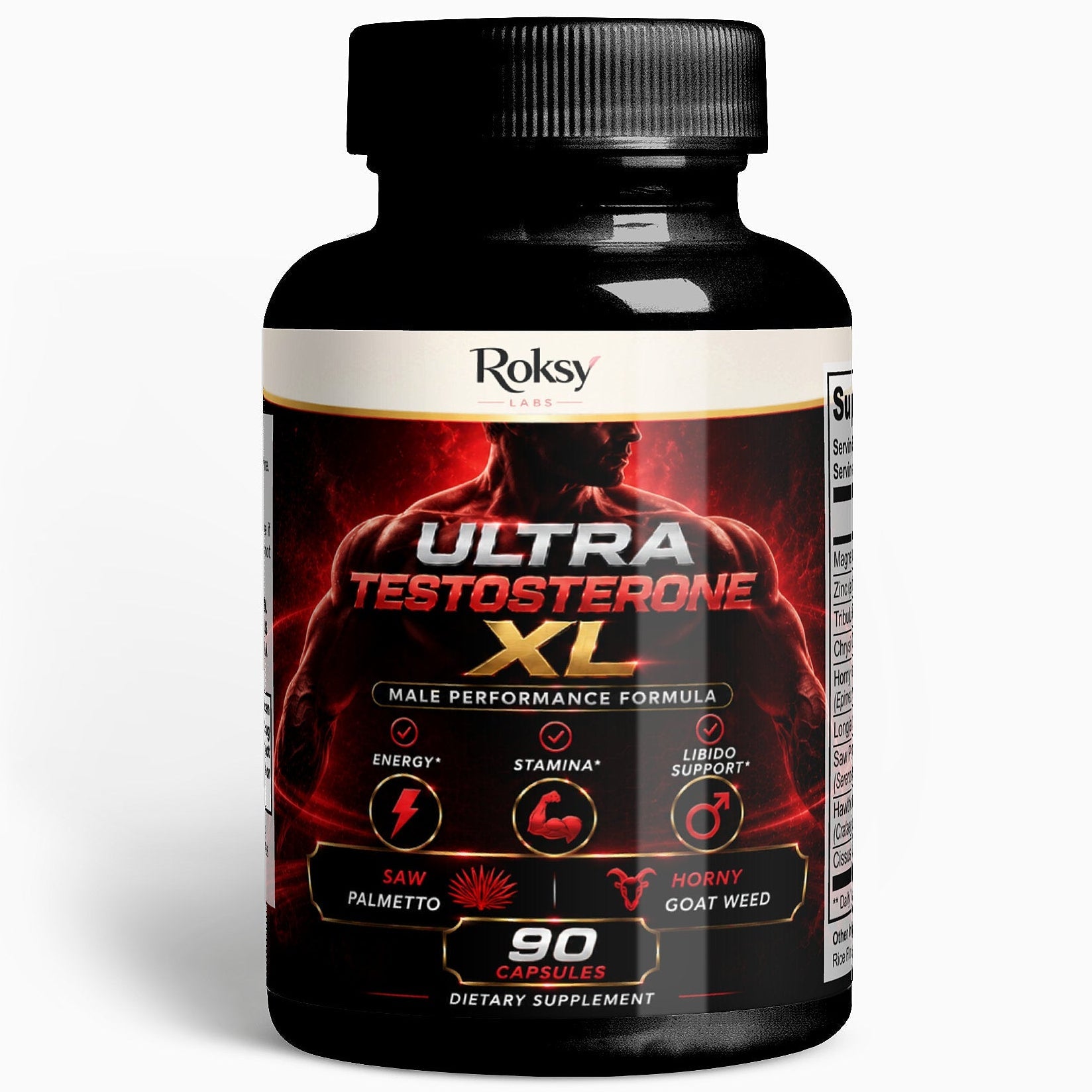 Ultra Testosterone XL | Natural Testosterone Booster 90 Capsules Roksy