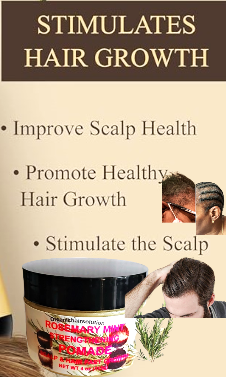 Wholesale-Organics Rosemary Mint Strengthening Hair Pomade, Grease-Scalp & Hair Treatment (24 pack) Organic Hair Solution, LLC