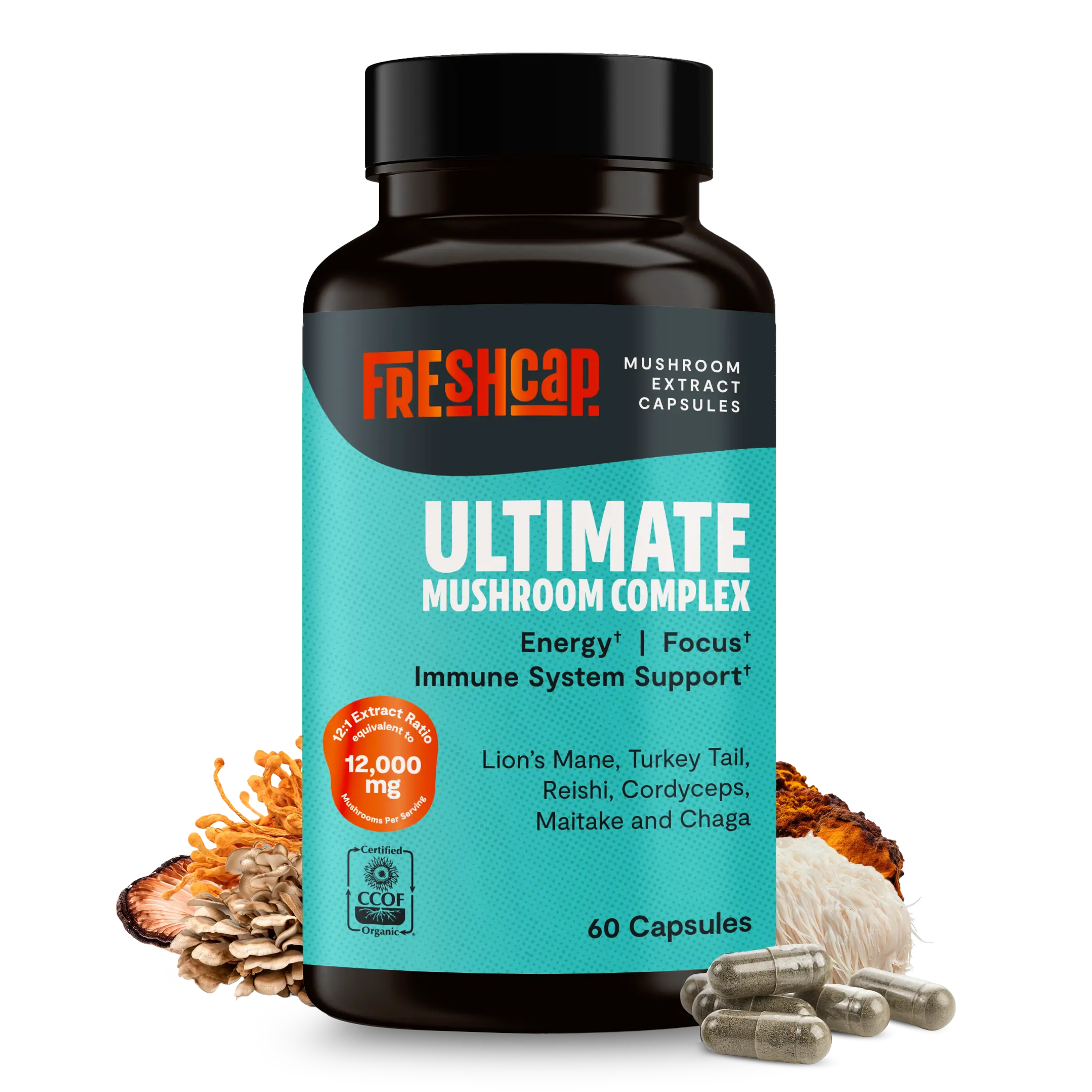 Ultimate Mushroom Complex Capsules FreshCap Mushrooms