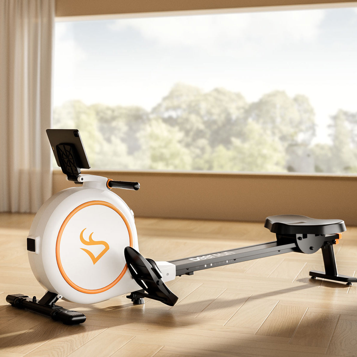 DeerRun RW600 Adjustable 32-Level Magnetic Resistance Long Slide Rail Smart Rowing Machine with PitPat App DeerRun®