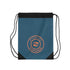 Vitality Everywhere Drawstring Bag — Motivational Gym Sack with Circular Logo Printify