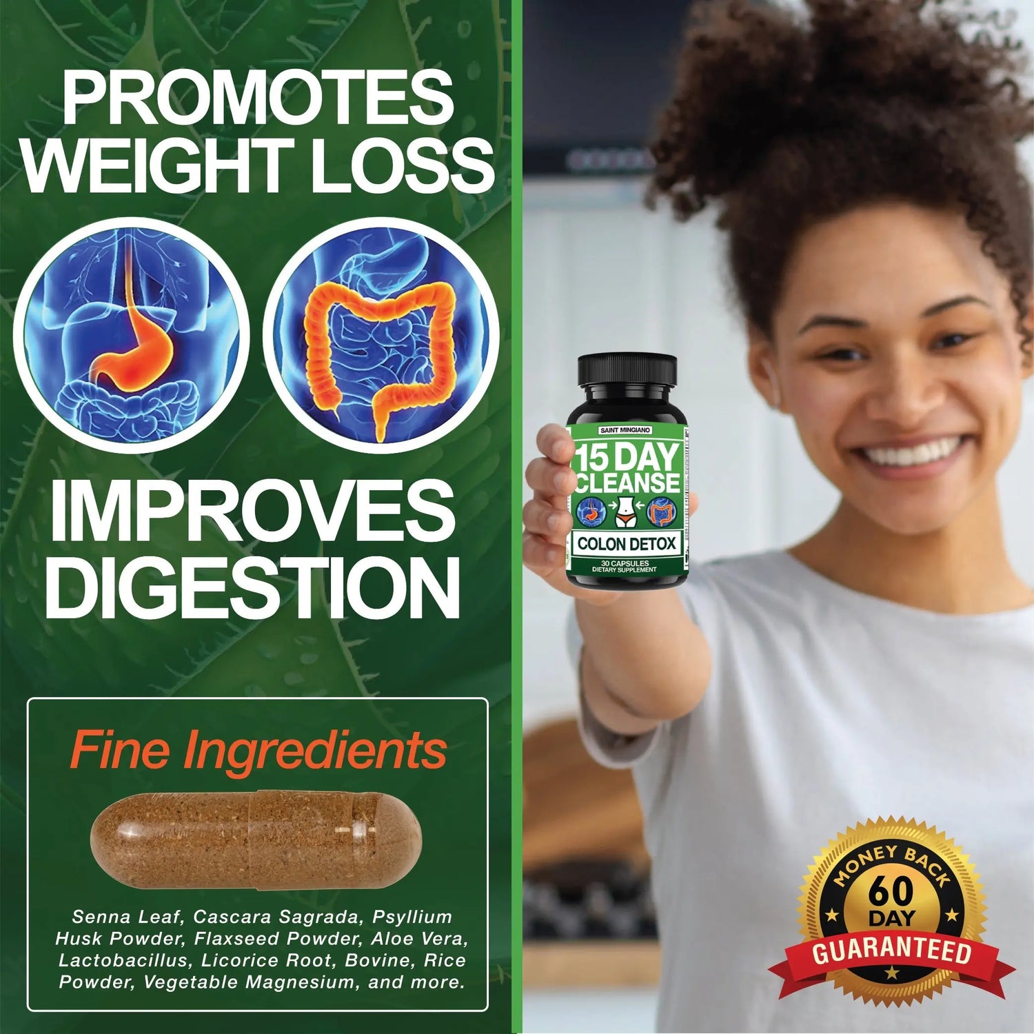 3x 15-Day Colon Cleanse Bundle Saint Mingiano - Supplements & Wellness Dedicated to Holistic Health