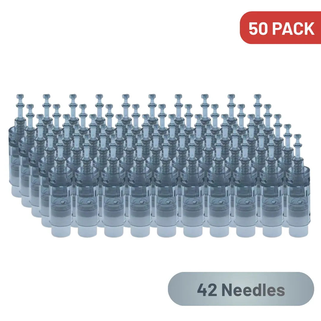 Derma Pen Replacement Cartridges – 50 Pack (16/36/42 Pins) - Value Bundle Follicly