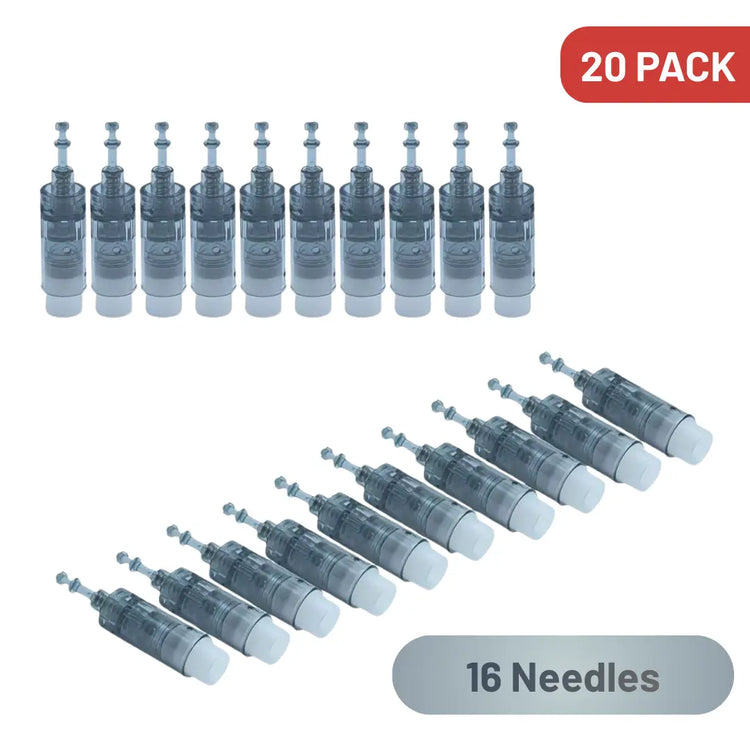 Derma Pen Replacement Cartridges – 20 Pack (16/36/42 Pins) - Value Bundle Follicly