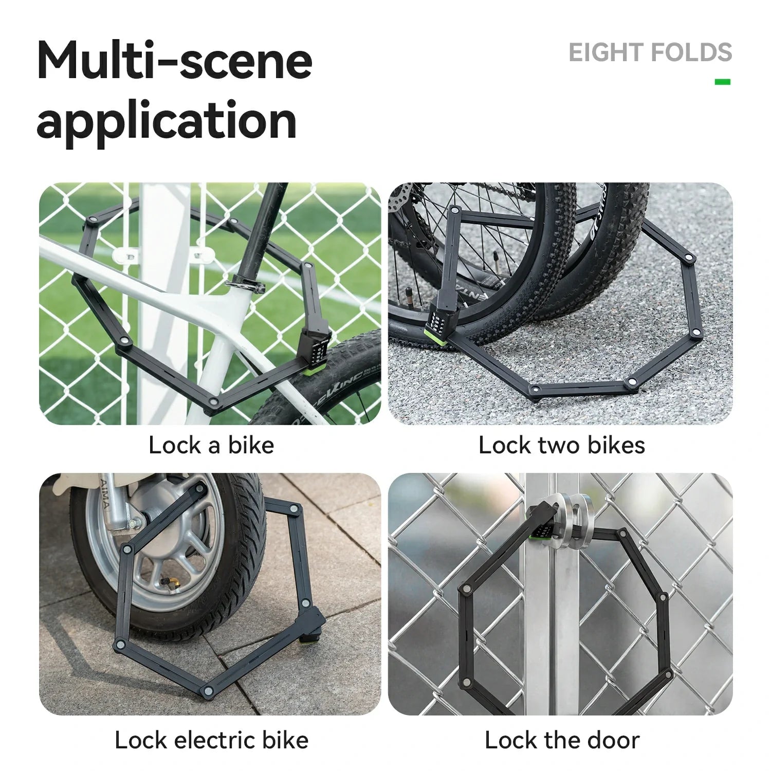 8-Section Folding Combination Bike Lock ROCKBROS-US