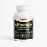 Ashwagandha Withania 60 Caps with Black Pepper Ashwagandha Somnifera Stress Calm Roksy