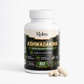 Ashwagandha Withania 60 Caps with Black Pepper Ashwagandha Somnifera Stress Calm Roksy