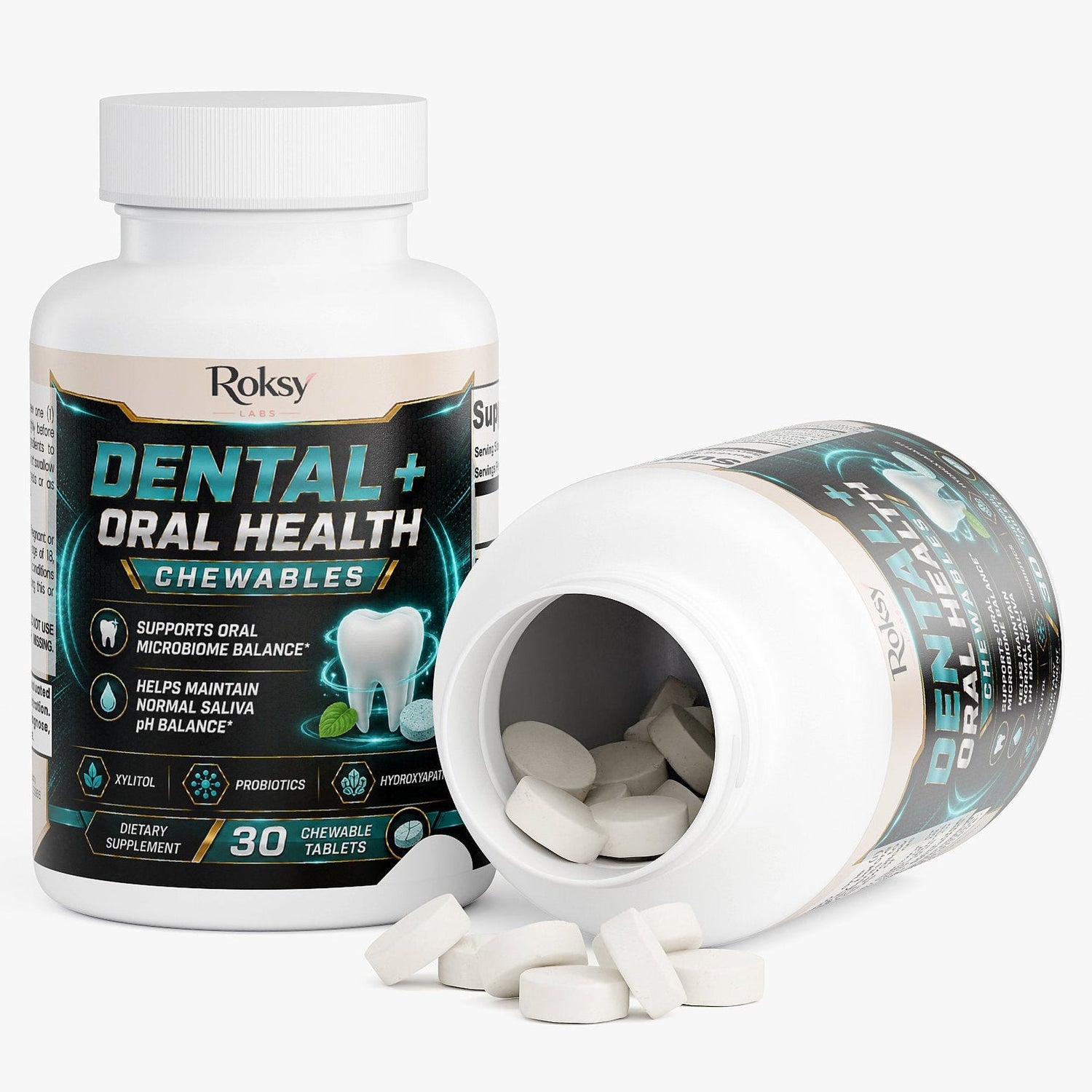 Dental + Oral Health Chewables 30 Days Supply Roksy
