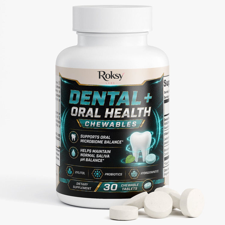 Dental + Oral Health Chewables 30 Days Supply Roksy