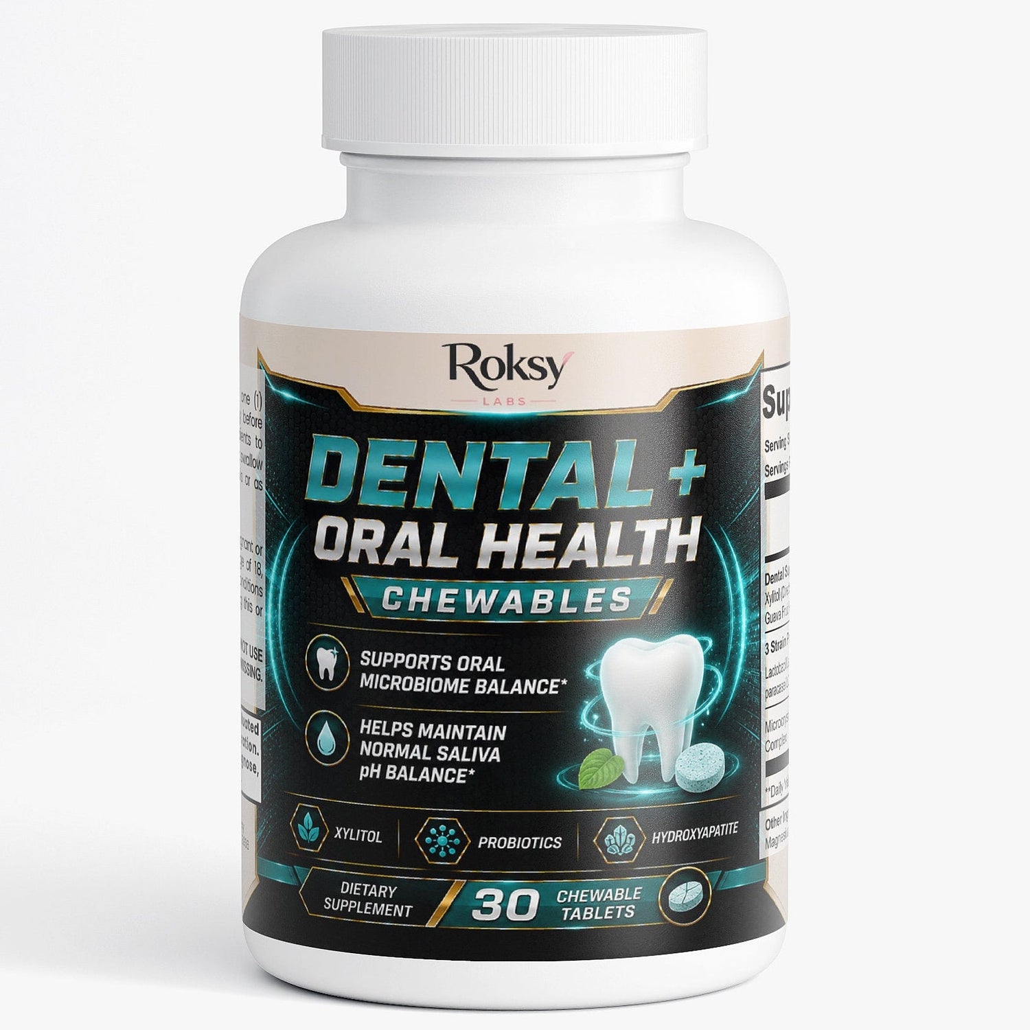 Dental + Oral Health Chewables 30 Days Supply Roksy