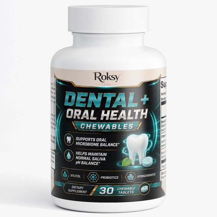 Dental + Oral Health Chewables 30 Days Supply Roksy