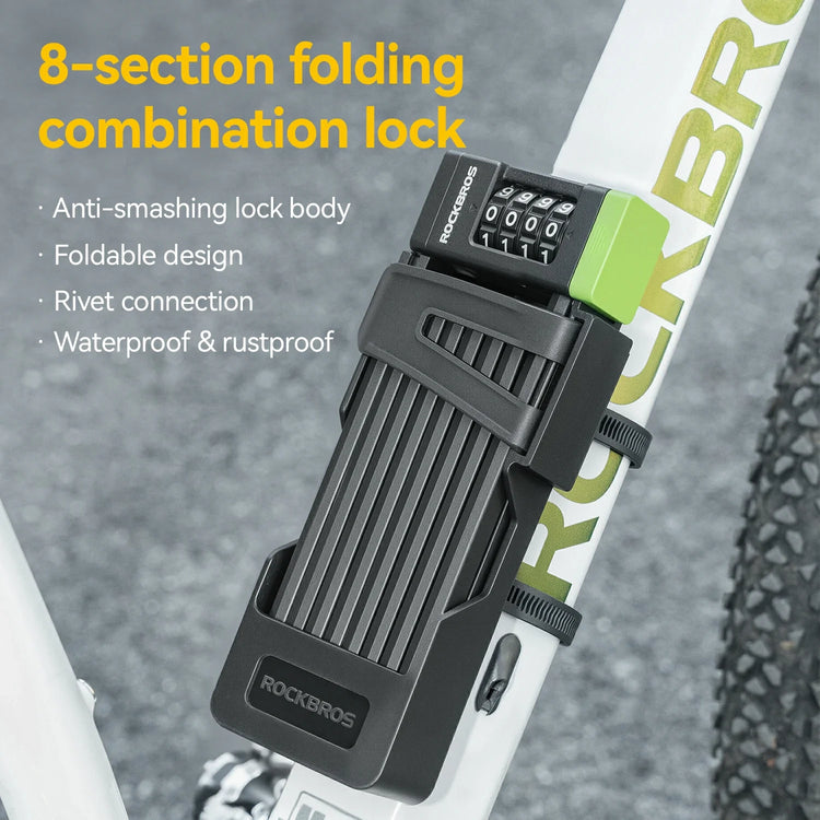 8-Section Folding Combination Bike Lock ROCKBROS-US