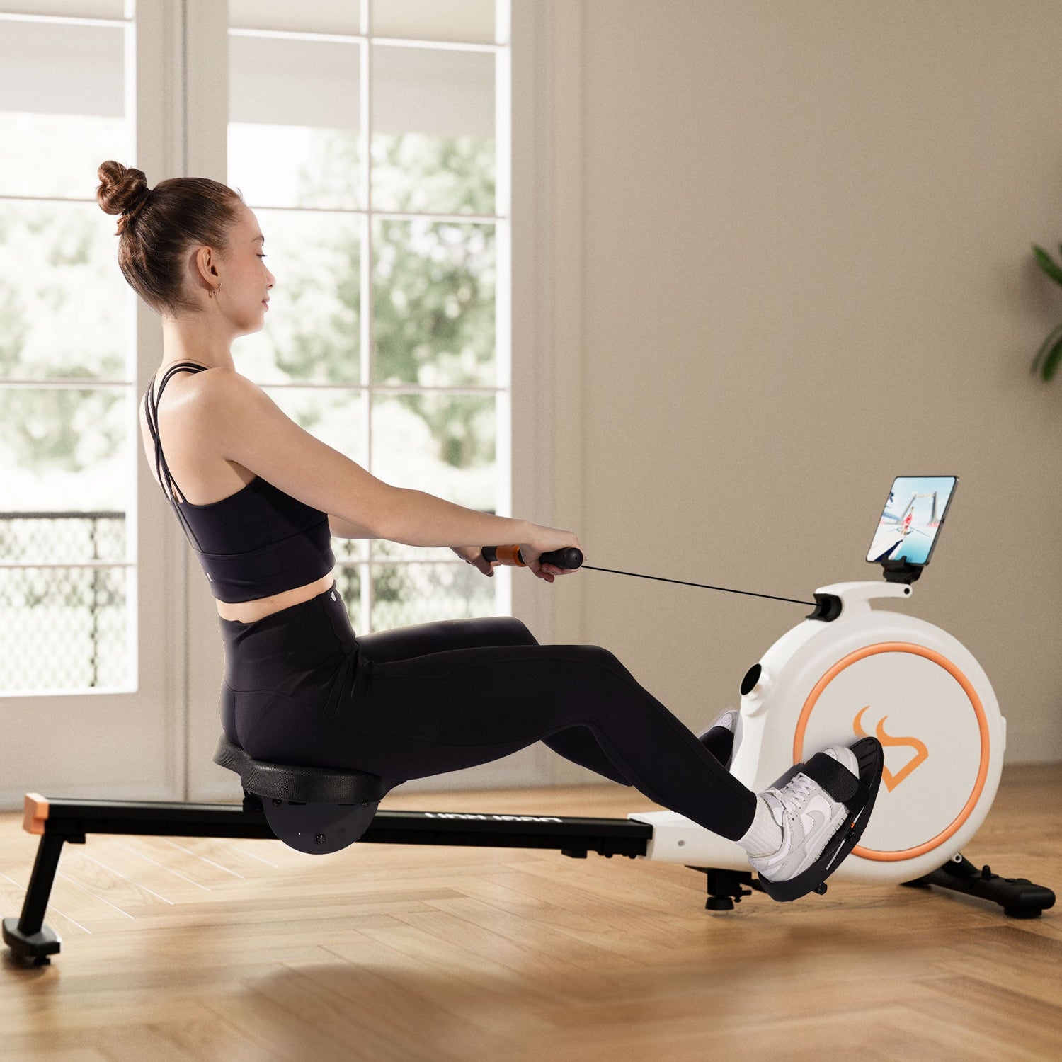 DeerRun RW600 Adjustable 32-Level Magnetic Resistance Long Slide Rail Smart Rowing Machine with PitPat App DeerRun®