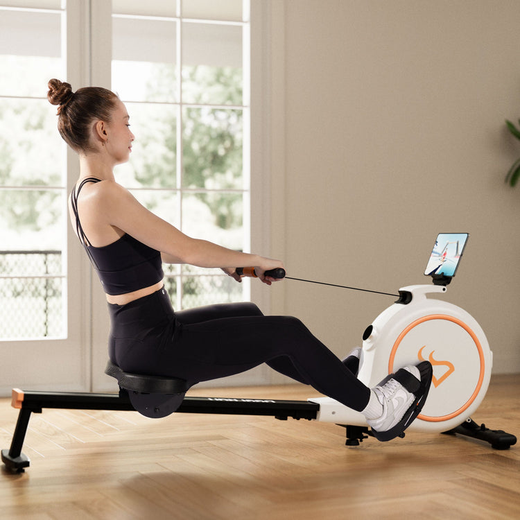 DeerRun RW600 Adjustable 32-Level Magnetic Resistance Long Slide Rail Smart Rowing Machine with PitPat App DeerRun®