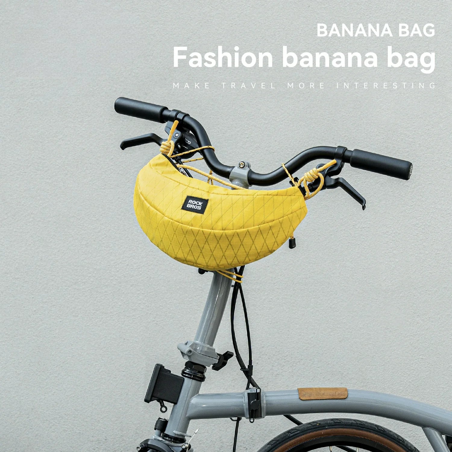 Banana Bike Handlebar Bag, Lightweight Crossbody Cycling Bag 1.8L ROCKBROS-US