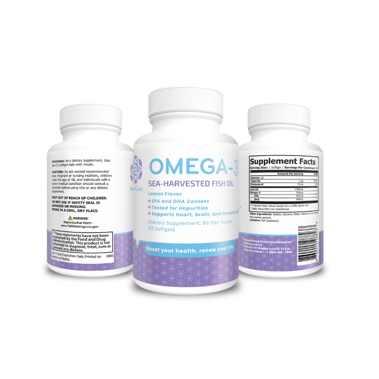 Omega-3 EPA 180mg + DHA 120mg FORTCORE.US